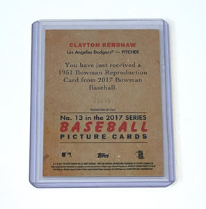 Clayton Kershaw Chrome 1951 Reproduction Card #13