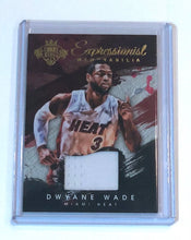 Load image into Gallery viewer, Dwayne Wade (Game Worn Jersey Material) Card No. 8 163/299